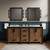 Lexora Ziva 72" Rustic Barnwood Double Vanity Cabinet, Cultured Marble Top, White Square Sink and 30" Mirrors w/ Faucet