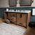 Lexora Ziva 72" Rustic Barnwood Double Vanity Cabinet, Cultured Marble Top, White Square Sink and 30" Mirrors w/ Faucet