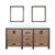 Lexora Ziva 72" Rustic Barnwood Double Vanity Cabinet, Cultured Marble Top, White Square Sink and 30" Mirrors