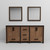 Lexora Ziva 72" Rustic Barnwood Double Vanity Cabinet, Cultured Marble Top, White Square Sink and 30" Mirrors