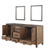 Lexora Ziva 72" Rustic Barnwood Double Vanity Cabinet, no Top and 30" Mirrors