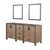Lexora Ziva 72" Rustic Barnwood Double Vanity Cabinet, no Top and 30" Mirrors