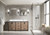 Lexora Ziva 72" Rustic Barnwood Double Vanity Cabinet, no Top and 30" Mirrors