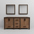 Lexora Ziva 72" Rustic Barnwood Double Vanity Cabinet, no Top and 30" Mirrors