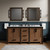 Lexora Ziva 72" Rustic Barnwood Double Vanity Cabinet, no Top and 30" Mirrors