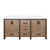 Lexora Ziva 72" Rustic Barnwood Double Vanity Cabinet, Cultured Marble Top, White Square Sink and no Mirror