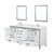 Lexora Ziva 80" White Double Vanity Cabinet, Cultured Marble Top, White Square Sink and 30" Mirrors w/ Faucet