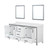 Lexora Ziva 80" White Double Vanity Cabinet, Cultured Marble Top, White Square Sink and 30" Mirrors