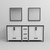 Lexora Ziva 80" White Double Vanity Cabinet, Cultured Marble Top, White Square Sink and 30" Mirrors