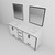Lexora Ziva 80" White Double Vanity Cabinet, Cultured Marble Top, White Square Sink and 30" Mirrors