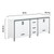 Lexora Ziva 80" White Vanity Cabinet Only