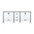 Lexora Ziva 80" White Vanity Cabinet Cabinet Only