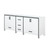 Lexora Ziva 80" White Vanity Cabinet Cabinet Only