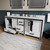 Lexora Ziva 80" White Vanity Cabinet Cabinet Only