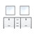 Lexora Ziva 80" White Double Vanity Cabinet, no Top and 30" Mirrors