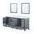 Lexora Ziva 80" Dark Grey Double Vanity Cabinet, Cultured Marble Top, White Square Sink and 30" Mirrors