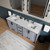 Lexora Ziva 80" Dark Grey Double Vanity Cabinet, Cultured Marble Top, White Square Sink and 30" Mirrors