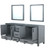 Lexora Ziva 80" Dark Grey Double Vanity, no Top and 30" Mirrors