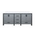 Lexora Ziva 80" Dark Grey Double Vanity Cabinet, Cultured Marble Top, White Square Sink and no Mirror