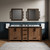 Lexora Ziva 80" Rustic Barnwood Double Vanity Cabinet, Cultured Marble Top, White Square Sink and 30" Mirrors