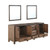 Lexora Ziva 80" Rustic Barnwood Double Vanity, no Top and 30" Mirrors