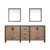 Lexora Ziva 80" Rustic Barnwood Double Vanity Cabinet, no Top and 30" Mirrors