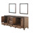 Lexora Ziva 80" Rustic Barnwood Double Vanity Cabinet, no Top and 30" Mirrors