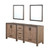 Lexora Ziva 80" Rustic Barnwood Double Vanity Cabinet, no Top and 30" Mirrors