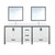 Lexora Ziva 84" White Double Vanity Cabinet, Cultured Marble Top, White Square Sink and 34" Mirrors w/ Faucet Lexora Ziva 84" White Double Vanity Cabinet, Cultured Marble Top, White Square Sink and 34" Mirrors w/ Faucet