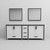 Lexora Ziva 84" White Double Vanity Cabinet, Cultured Marble Top, White Square Sink and 34" Mirrors