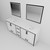 Lexora Ziva 84" White Double Vanity Cabinet, Cultured Marble Top, White Square Sink and 34" Mirrors