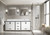 Lexora Ziva 84" White Double Vanity Cabinet, no Top and 34" Mirrors