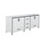 Lexora Ziva 84" White Double Vanity, Cultured Marble Top, White Square Sink and no Mirror