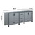 Lexora Ziva 84" Dark Grey Vanity Cabinet Only