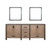 Lexora Ziva 84" Rustic Barnwood Double Vanity Cabinet, no Top and 34" Mirrors