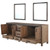 Lexora Ziva 84" Rustic Barnwood Double Vanity Cabinet, no Top and 34" Mirrors