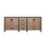 Lexora Ziva 84" Rustic Barnwood Double Vanity Cabinet, Cultured Marble Top, White Square Sink and no Mirror