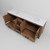 Lexora Ziva 84" Rustic Barnwood Double Vanity Cabinet, Cultured Marble Top, White Square Sink and no Mirror