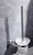 Lexora Bagno Nera Stainless Steel Toilet Brush - Satin Nickel