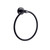 Lexora Bagno Nera Stainless Steel Towel Ring - Matte Black