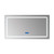 Lexora Caldona 60" Wide x 32" High LED Mirror w/ Defogger