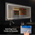 Lexora Caldona 60" Wide x 32" High LED Mirror w/ Defogger