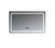 Lexora Caldona 60" Wide x 36" High LED Mirror w/ Defogger