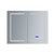 Lexora Bracciano 36" Wide x 32" High LED Medicine Cabinet w/ Defogger