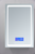 Lexora Bracciano 24" Wide x 36" High LED Medicine Cabinet w/ Defogger