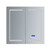 Lexora Bracciano 36" Wide x 36" High LED Medicine Cabinet w/ Defogger