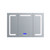 Lexora Lesina 48" Wide x 32" High LED Medicine Cabinet w/ Defogger