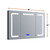 Lexora Lesina 48" Wide x 32" High LED Medicine Cabinet w/ Defogger