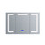 Lexora Lesina 48" Wide x 36" High LED Medicine Cabinet w/ Defogger