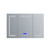 Lexora Lesina 48" Wide x 36" High LED Medicine Cabinet w/ Defogger
